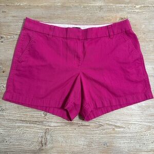 J. Crew Women's Chino Shorts Azalea Pink Cotton 4.5” Sz 12